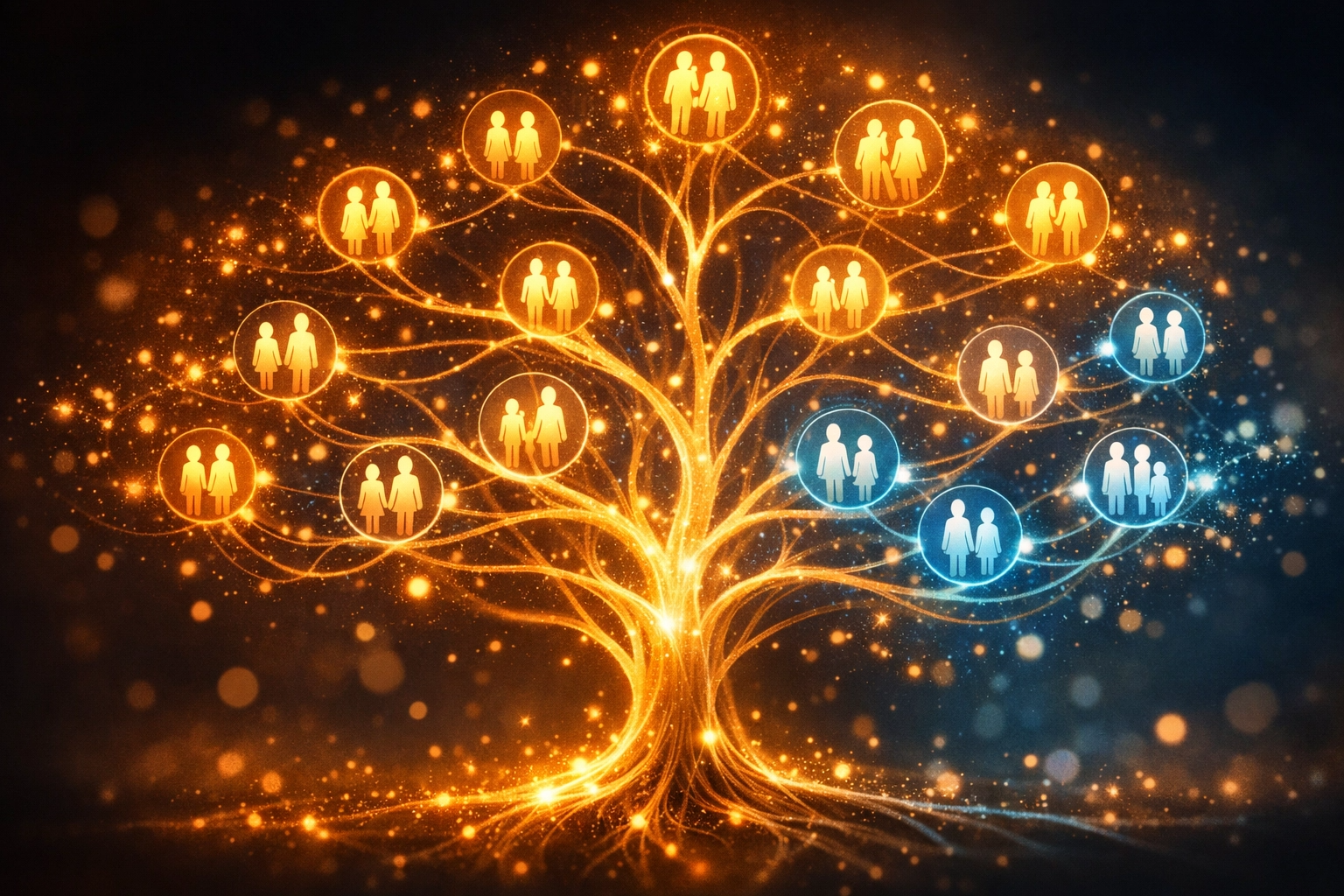 EternaLink Family Soul Tree - Interactive glowing family tree visualization